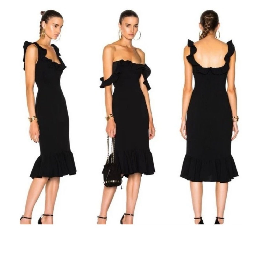 Cinq à Sept Opalina Black Cocktail Dress Size 6